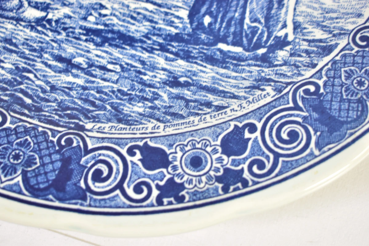 Set van 3 Delfts blauwe wandborden met landelijke taferelen - foto 10