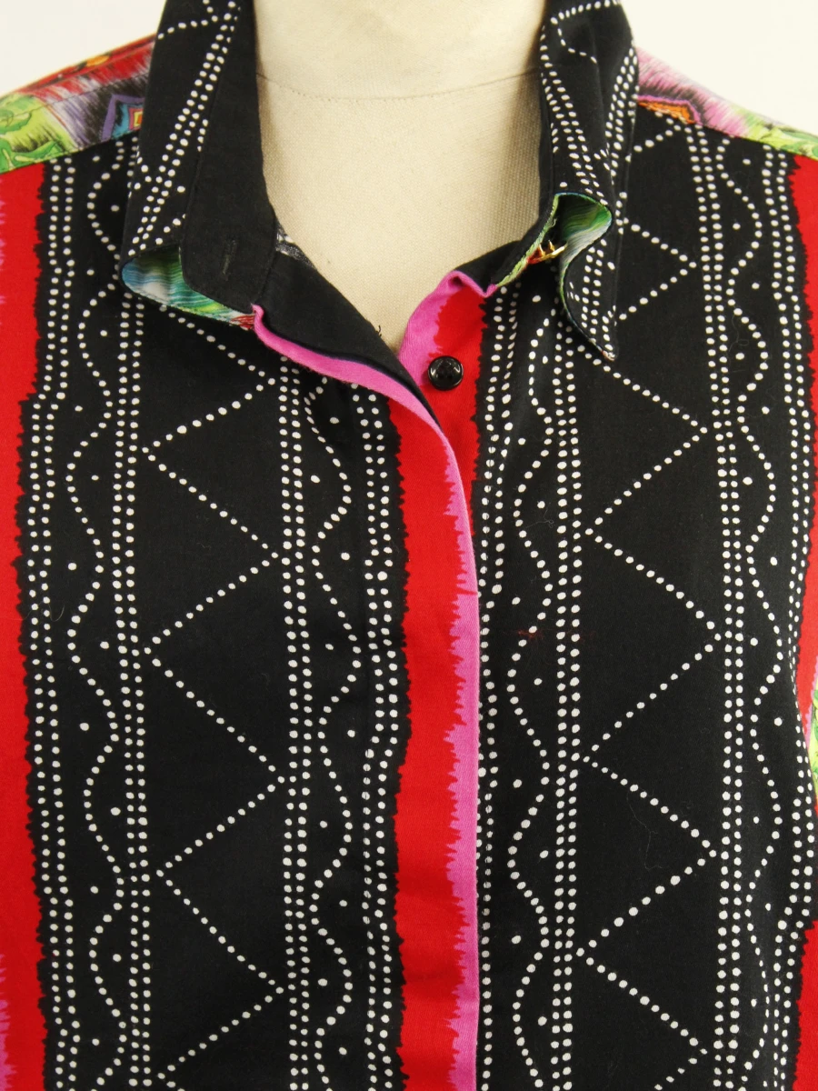 Versus Gianni Versace blouse met kleurrijke statementprint