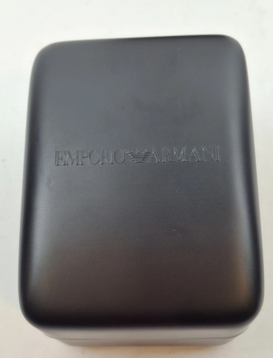 Emporio Armani herenhorloge met leren band in originele doos