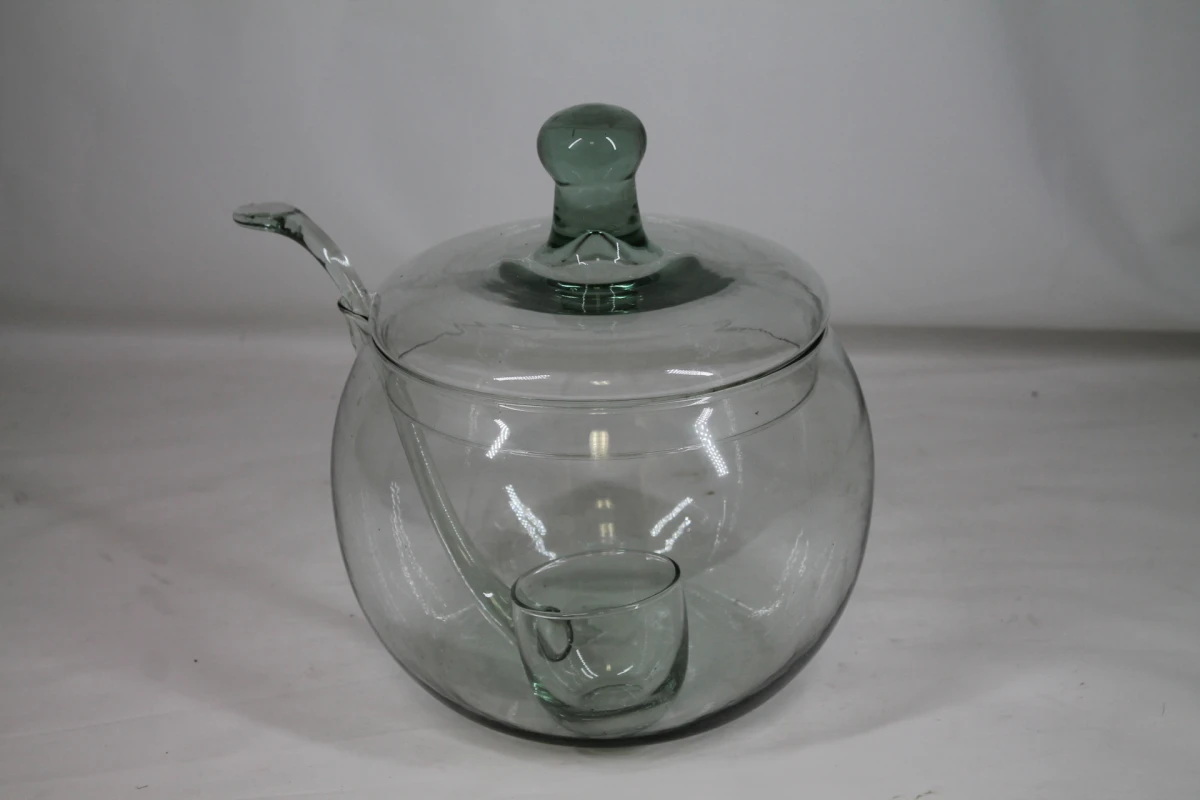 Vintage glazen punchbowl