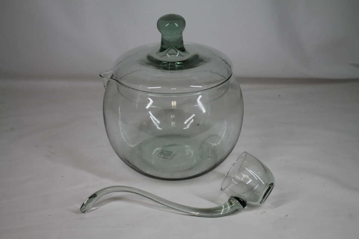 Vintage glazen punchbowl