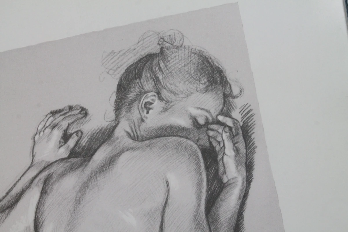 Ingelijste fotolithografie - Francine Van Hove