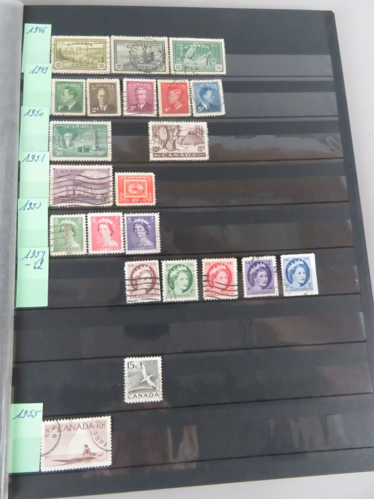 Postzegelverzameling in album