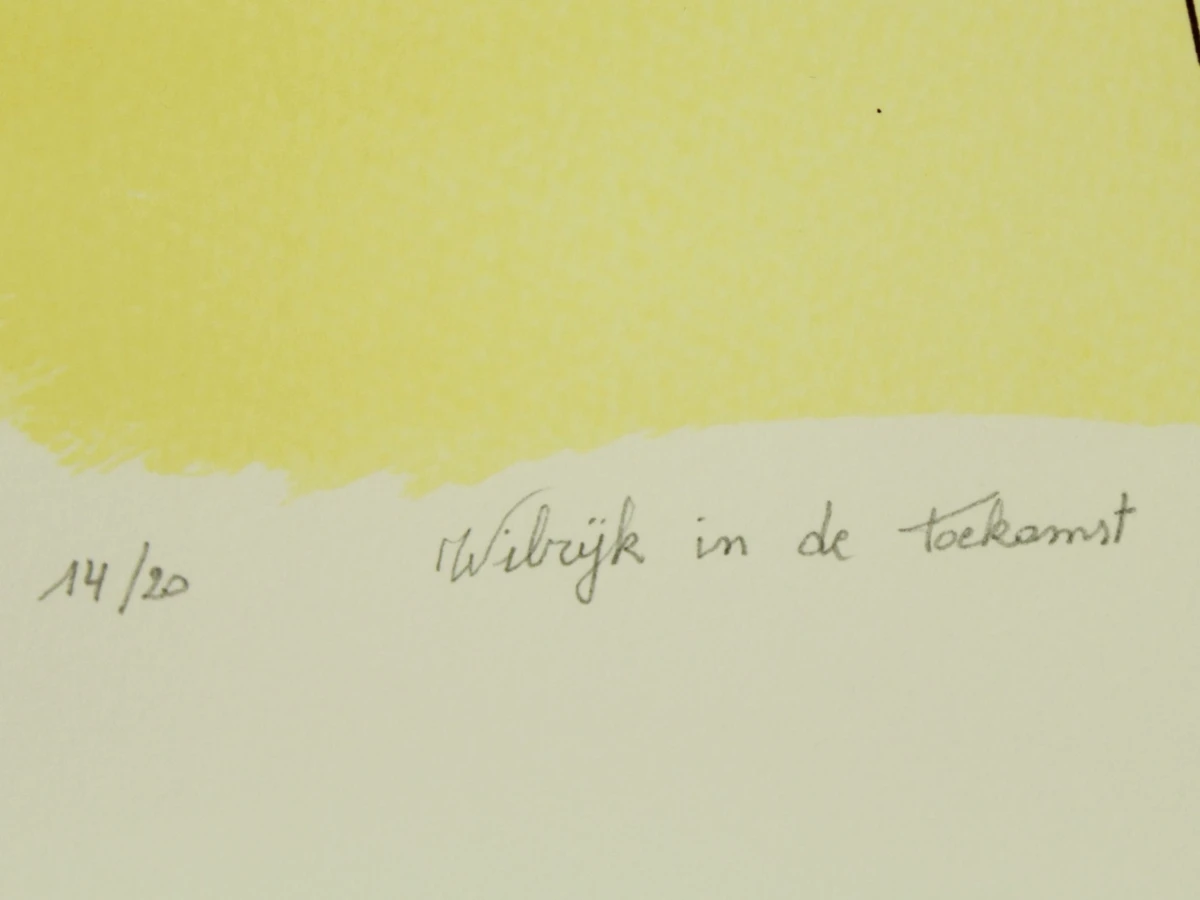 Ingelijste kunstdruk 'Wilrijk in de toekomst' van Anneke De Keyser