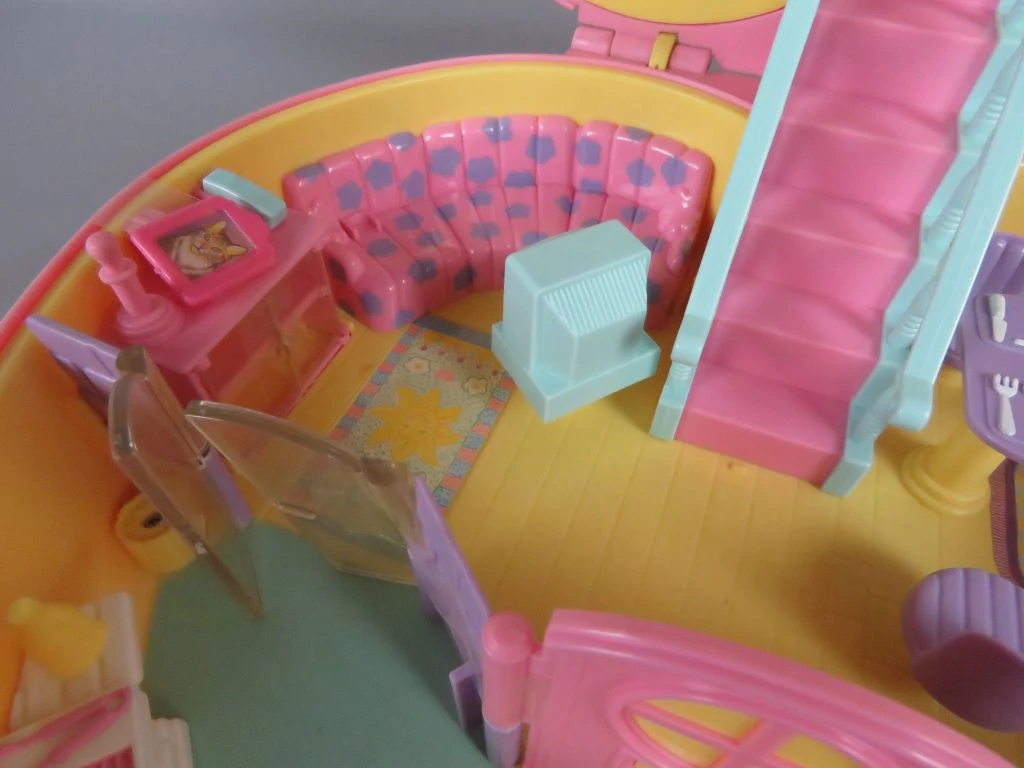 Vintage Polly Pocket hartvormig poppenhuis Lucy Locket 1992 Bluebird