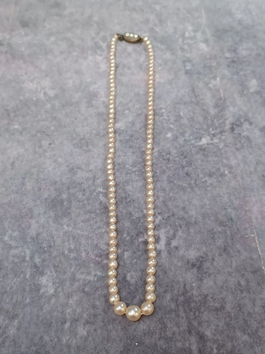 Klassieke vintage parelsieradenset - 3 Kettingen en armband - foto 12