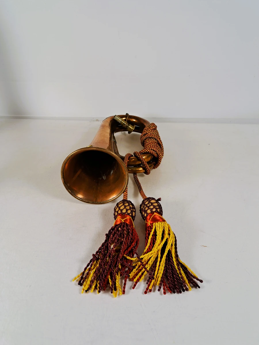 Lot van 3 vintage signaalhoorns en jachthoorns van koper en messing - foto 8