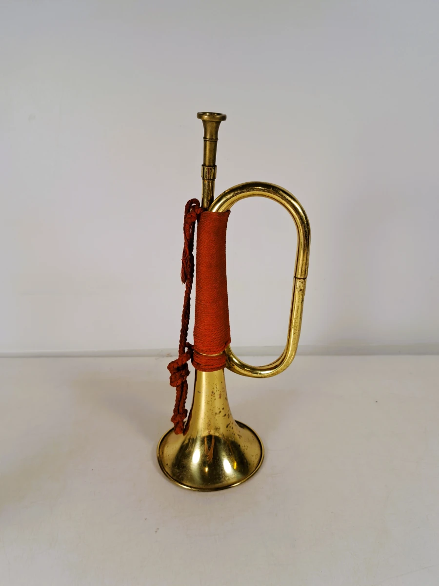 Lot van 3 vintage signaalhoorns en jachthoorns van koper en messing - foto 9
