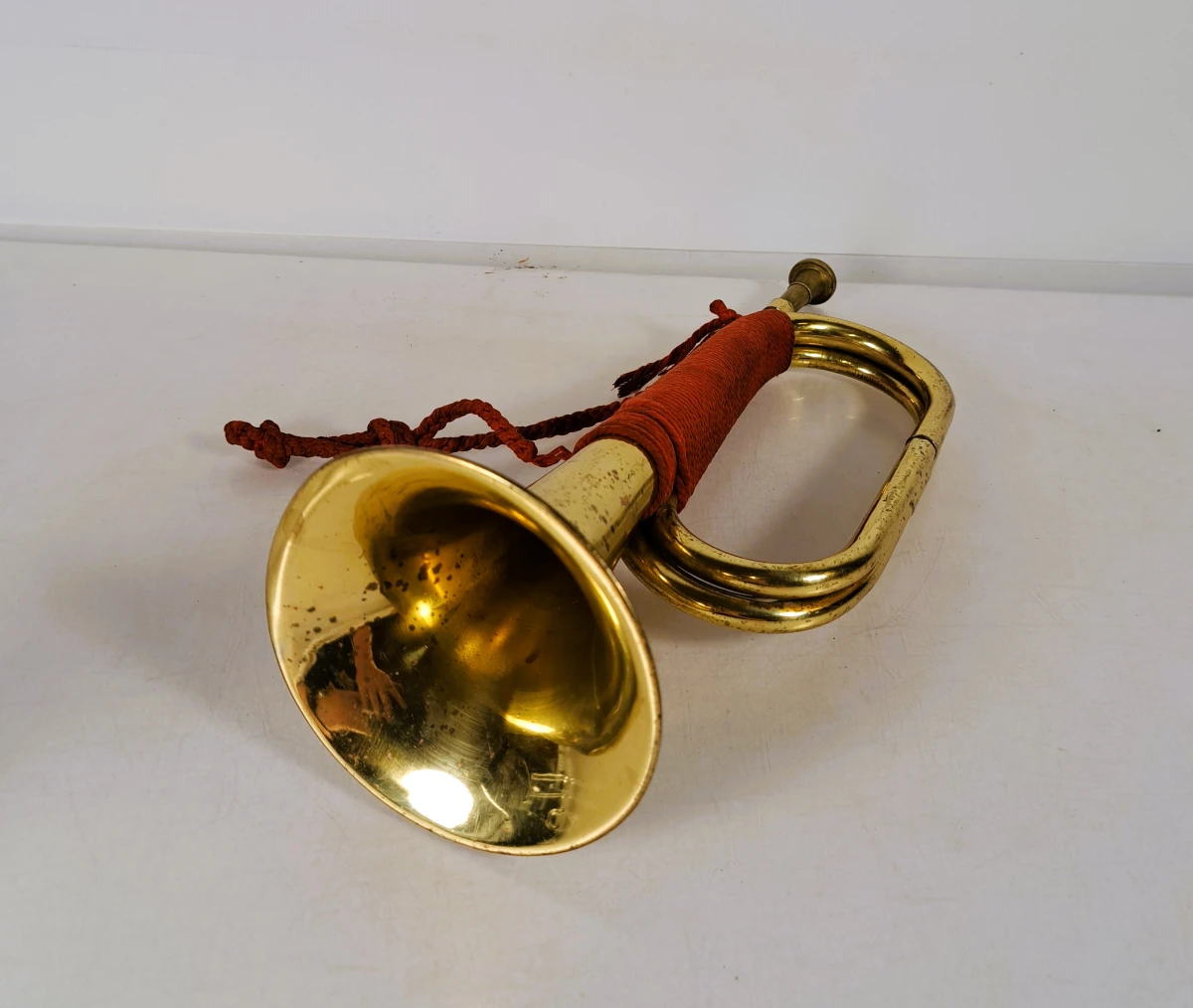 Lot van 3 vintage signaalhoorns en jachthoorns van koper en messing - foto 10