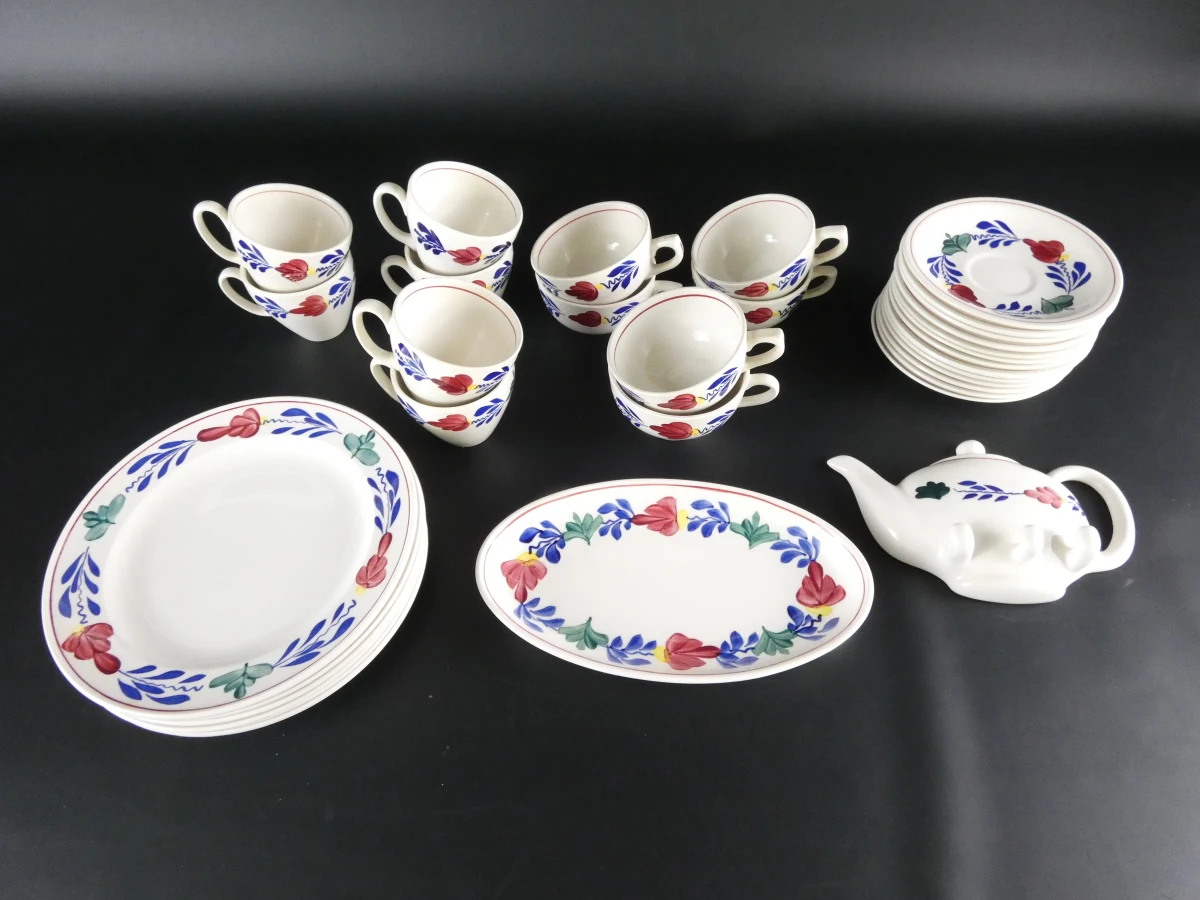 Vintage Boch serviesonderdelen Boerenbont