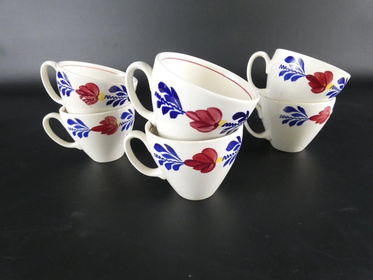 Vintage Boch serviesonderdelen Boerenbont