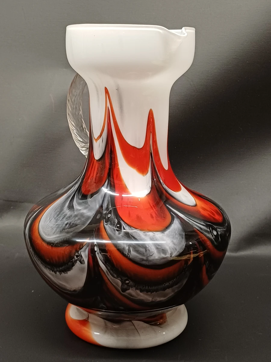 Vintage Murano Fiorentina Opaline Art glazen vaas