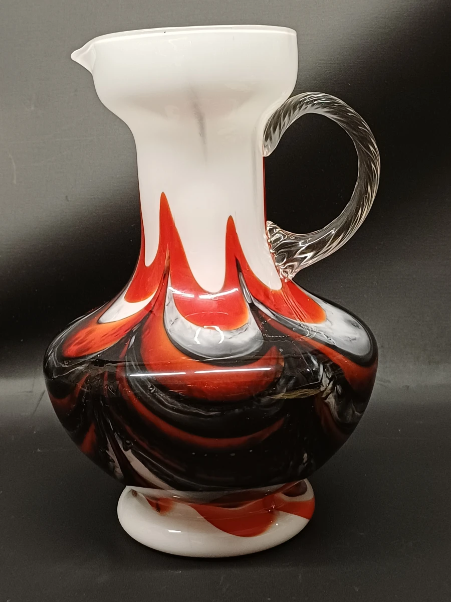Vintage Murano Fiorentina Opaline Art glazen vaas