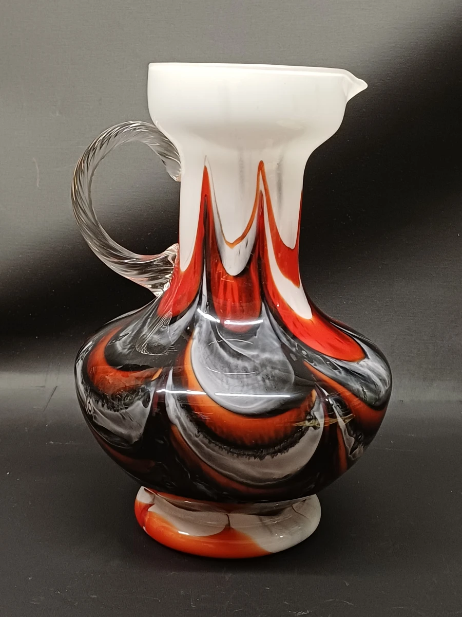 Vintage Murano Fiorentina Opaline Art glazen vaas