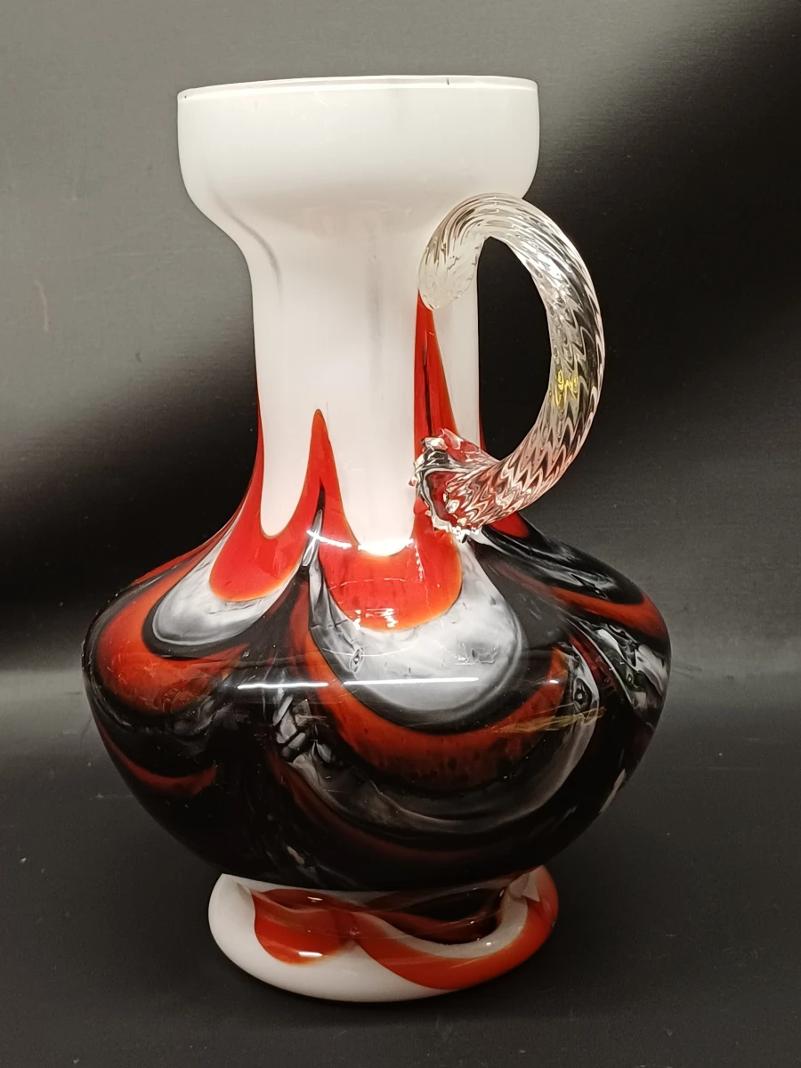 Vintage Murano Fiorentina Opaline Art glazen vaas