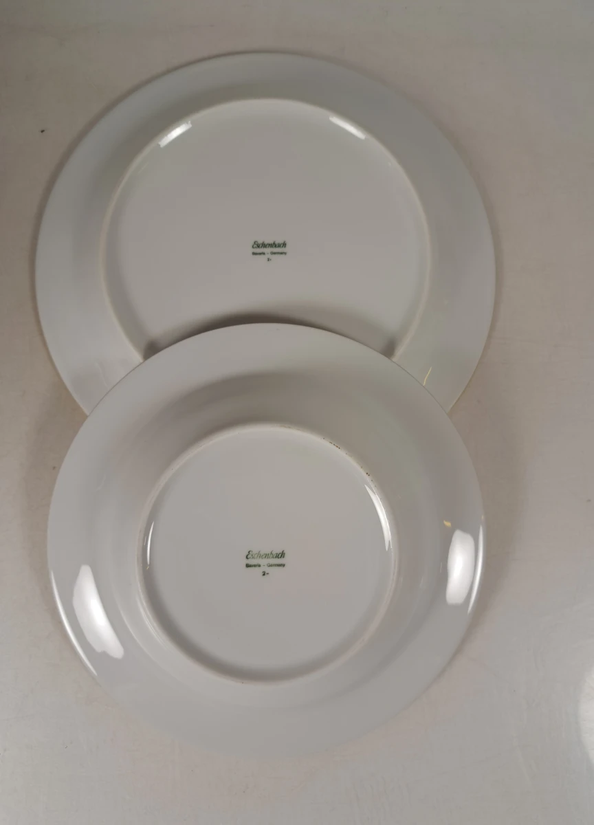 Eschenbach Bavaria porseleinen servies met roze en gouden rand – ca. 59-delig - foto 5
