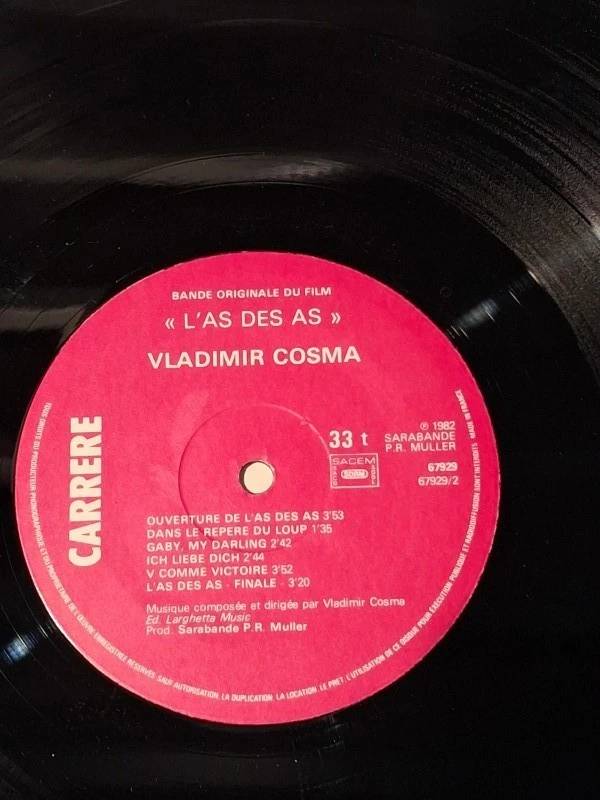 🎷 Original Motion Picture Soundtrack: "L'As des As" (1982) – Vinyl LP Gatefold - foto 6