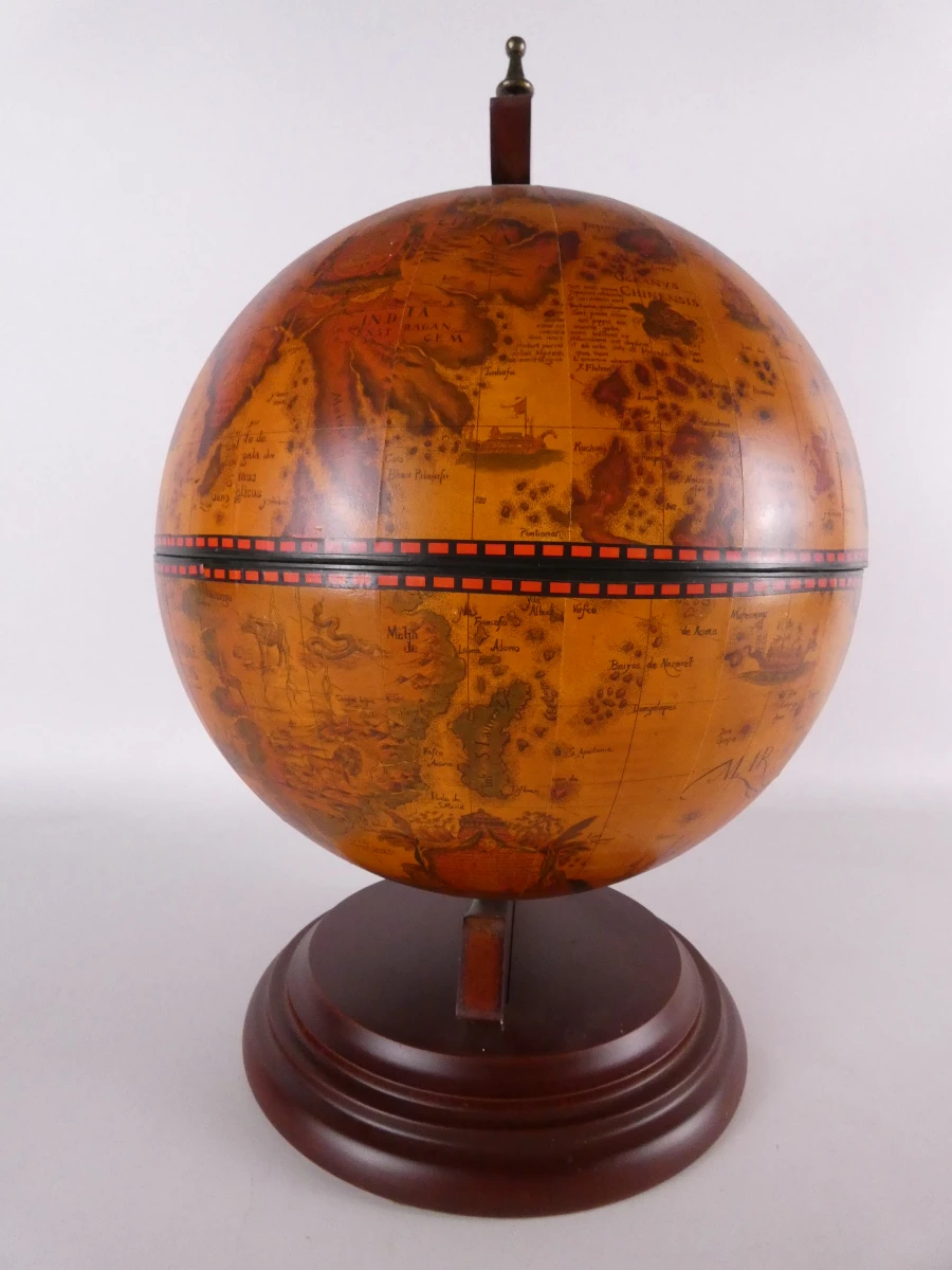 Unieke globebar met vintage look