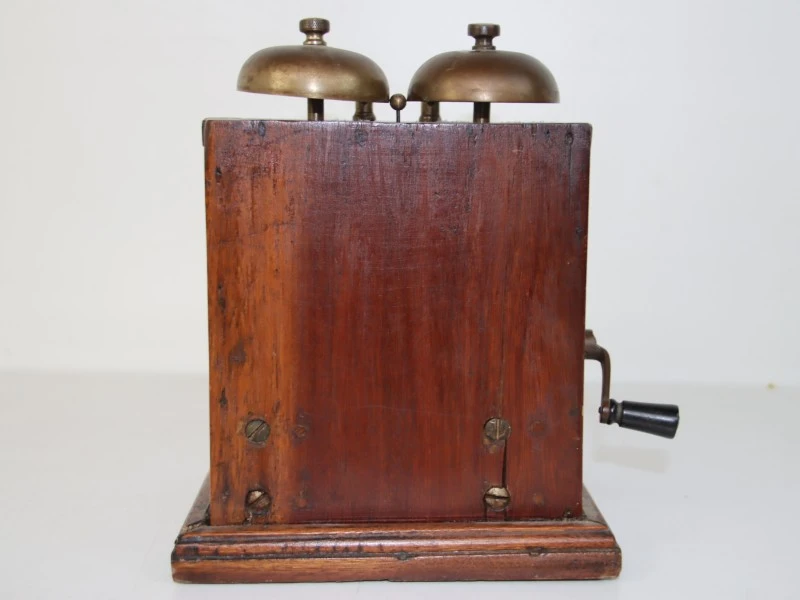 Antique Magneto Telefoon Bell / Signaalgenerator (Ca. Late 19e – Vroeg 20e Eeuw) - foto 3