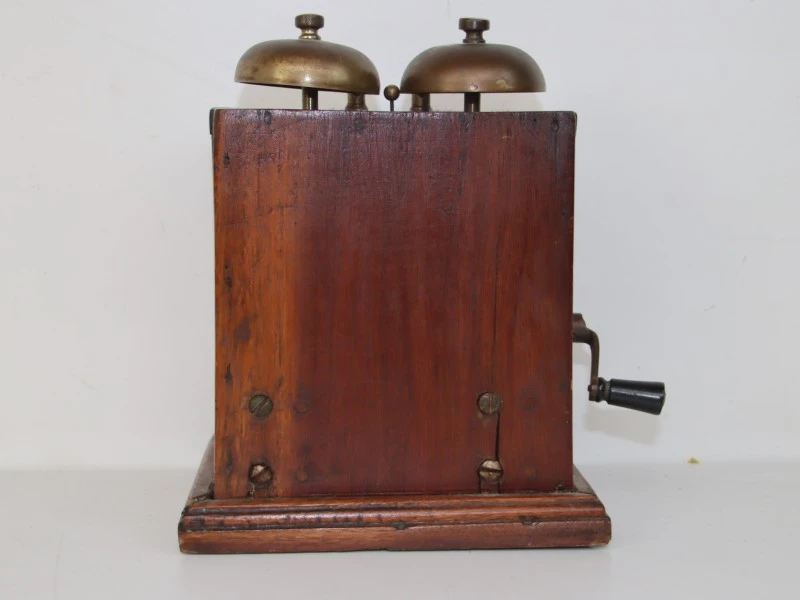 Antique Magneto Telefoon Bell / Signaalgenerator (Ca. Late 19e – Vroeg 20e Eeuw) - foto 5