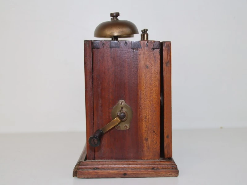 Antique Magneto Telefoon Bell / Signaalgenerator (Ca. Late 19e – Vroeg 20e Eeuw) - foto 7