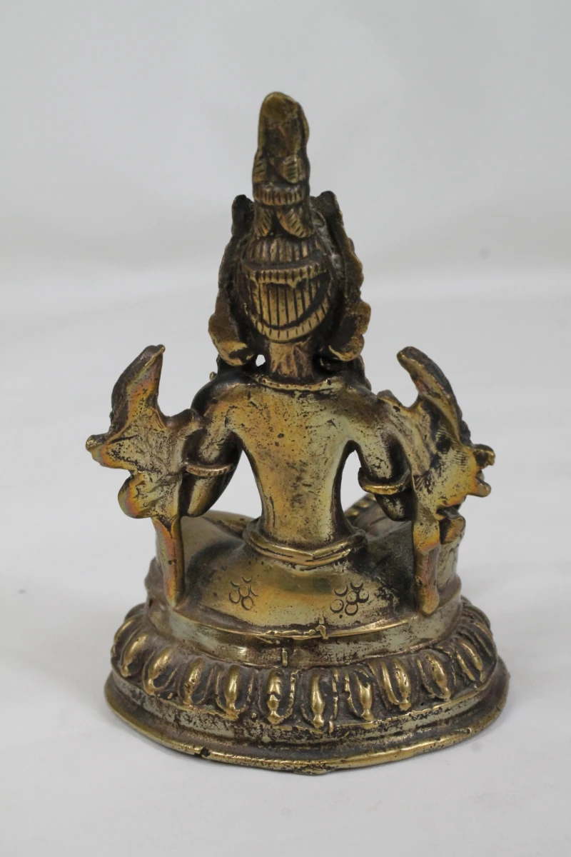 2 Antieke messing of bronzen Hindoestaanse/Nepalese godenbeelden