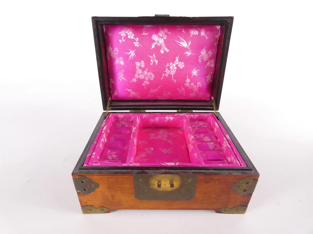 2 vintage houten juwelenkistjes