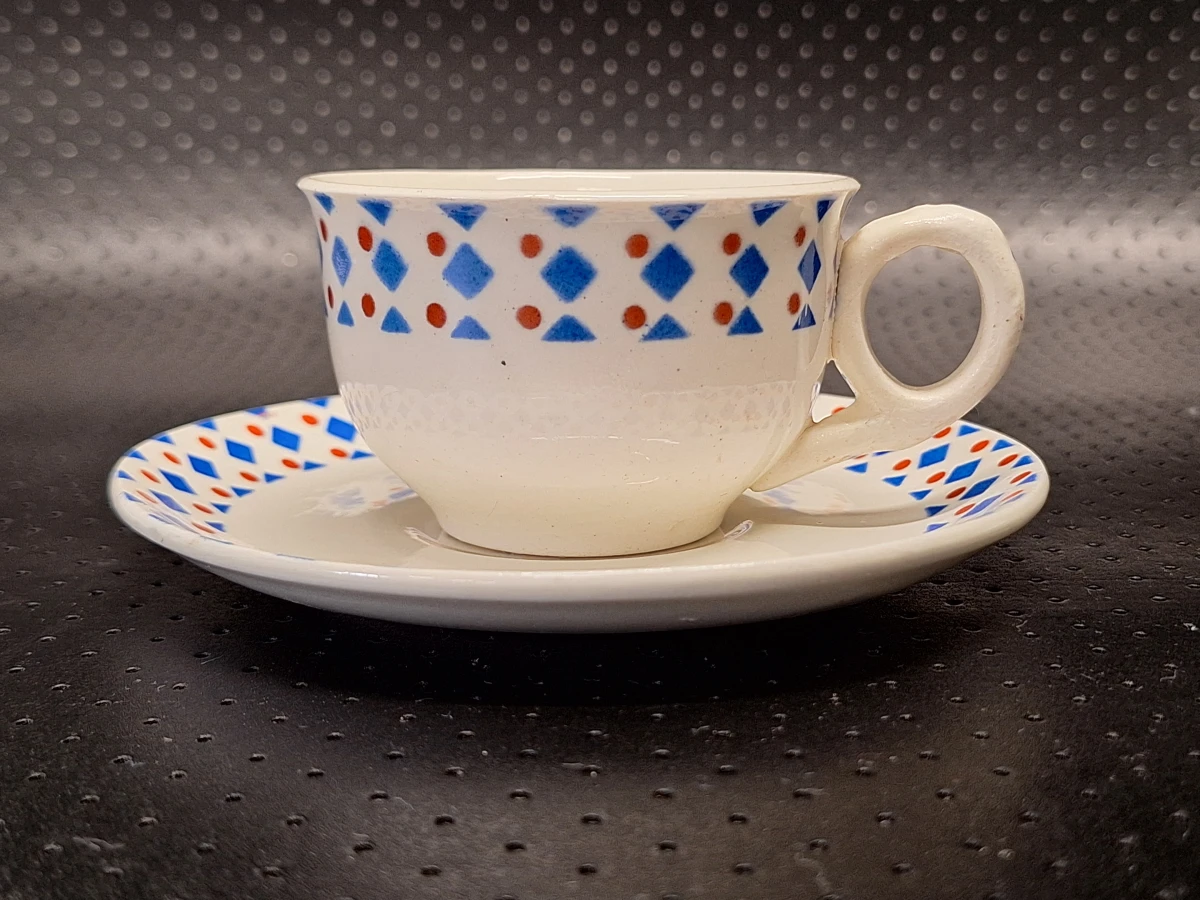 Vintage Belgisch porseleinen kindertheeservies - Nimy - Manufacture Impériale et Royale - foto 4