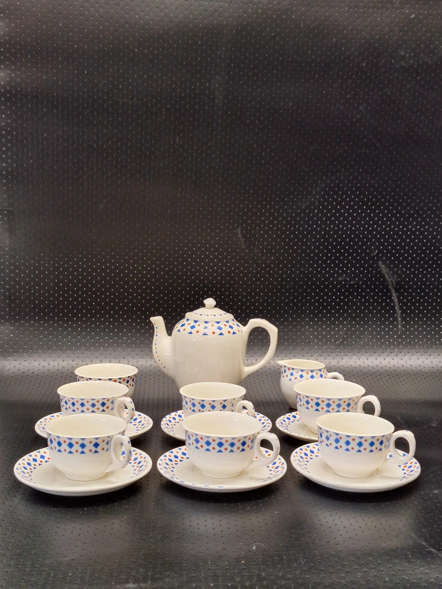 Vintage Belgisch porseleinen kindertheeservies - Nimy - Manufacture Impériale et Royale - foto 2