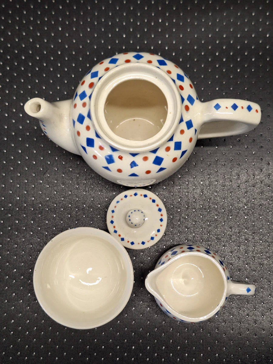 Vintage Belgisch porseleinen kindertheeservies - Nimy - Manufacture Impériale et Royale - foto 11