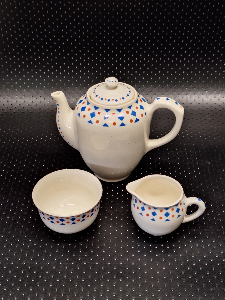 Vintage Belgisch porseleinen kindertheeservies - Nimy - Manufacture Impériale et Royale - foto 9