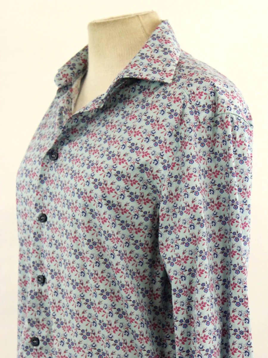 Etro made in Italy fleurig getailleerd katoenen bloemenhemd