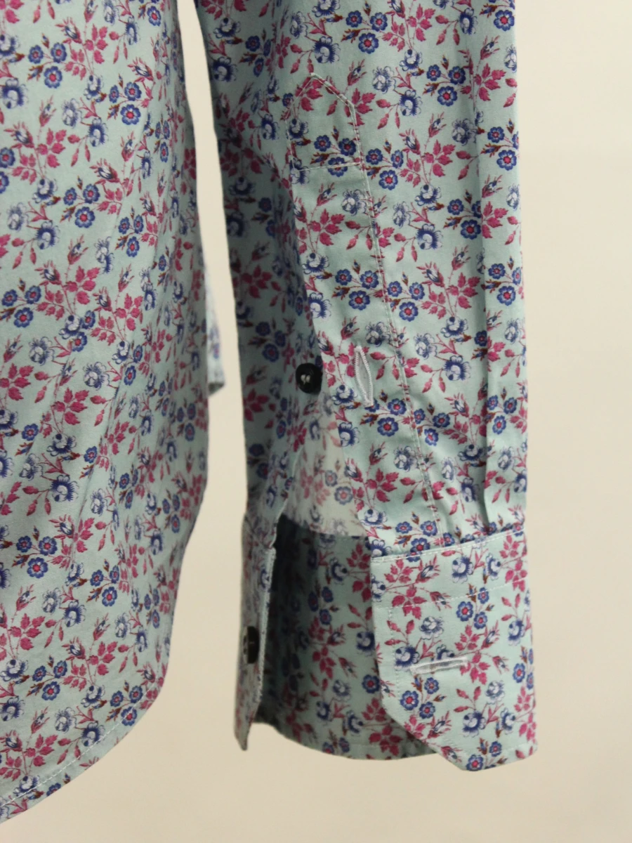 Etro made in Italy fleurig getailleerd katoenen bloemenhemd