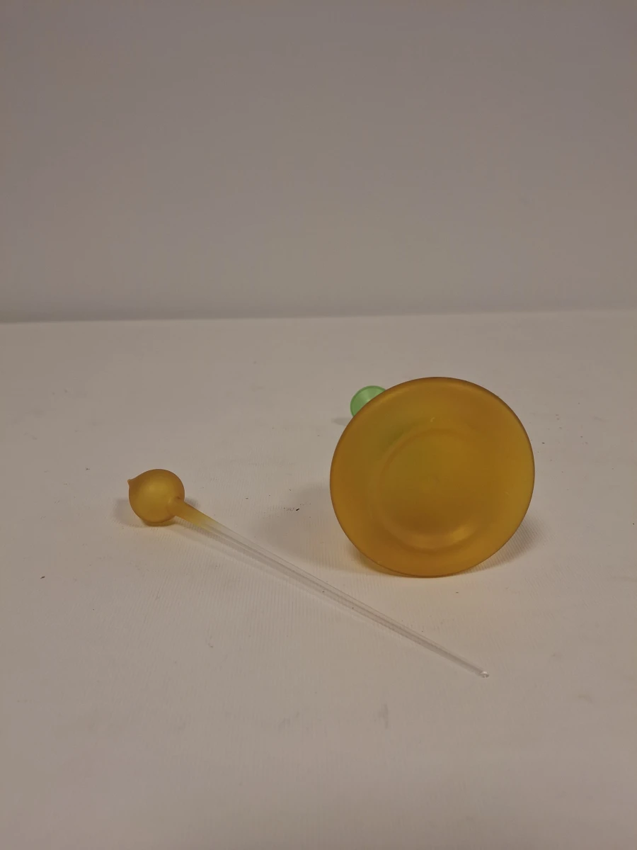Decoratieve handbel uit satijnglas met klepel