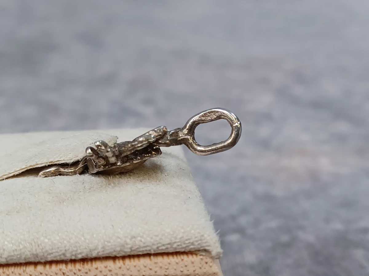 Vintage zilveren hanger - Gedetailleerde zodiac kreeft - foto 3