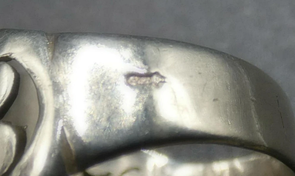Zilveren ring met groene steen - foto 3