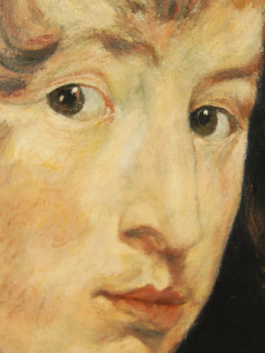 P. Willemse1998 portret naar Anthony Vandyck (1599-1641)"zelfportret op zestienjarige leeftijd Olieverf op doek