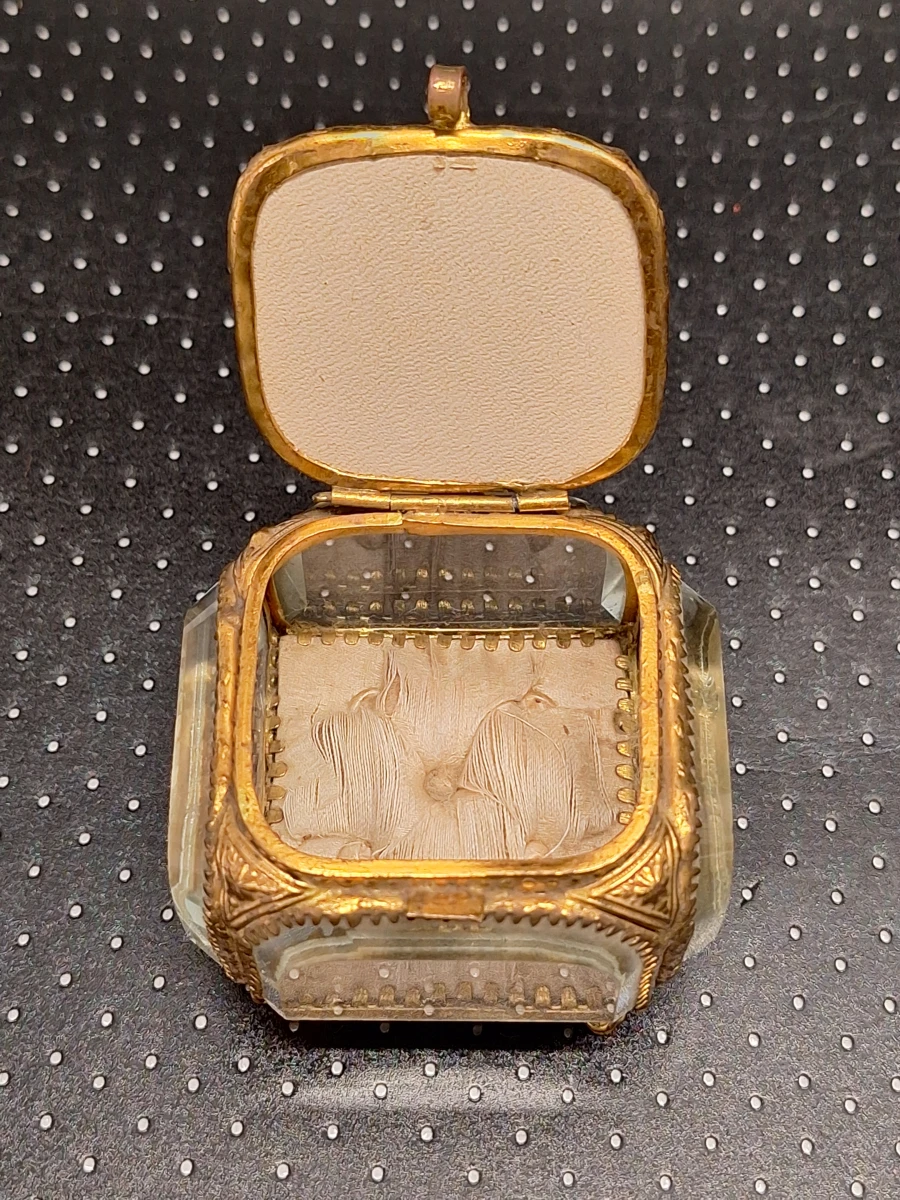 Set van 2 antieke Franse glazen souvenir-juwelendoosjes - Parijs - ca. 1880–1910 - foto 15