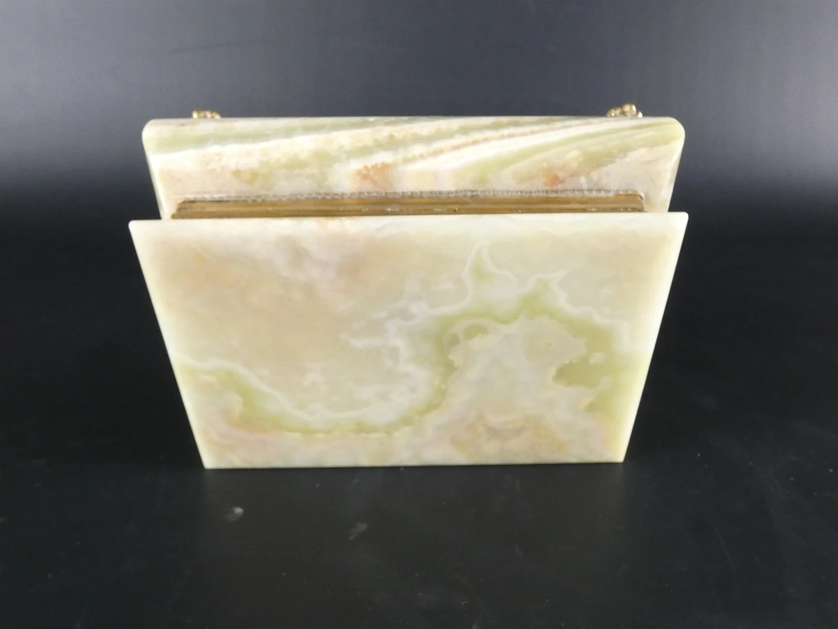 Set decoratieve onyx beeldjes en doosjes