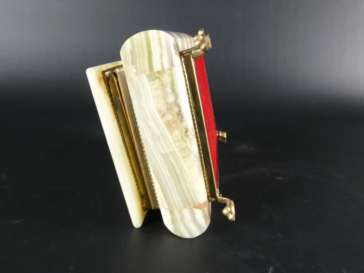 Set decoratieve onyx beeldjes en doosjes