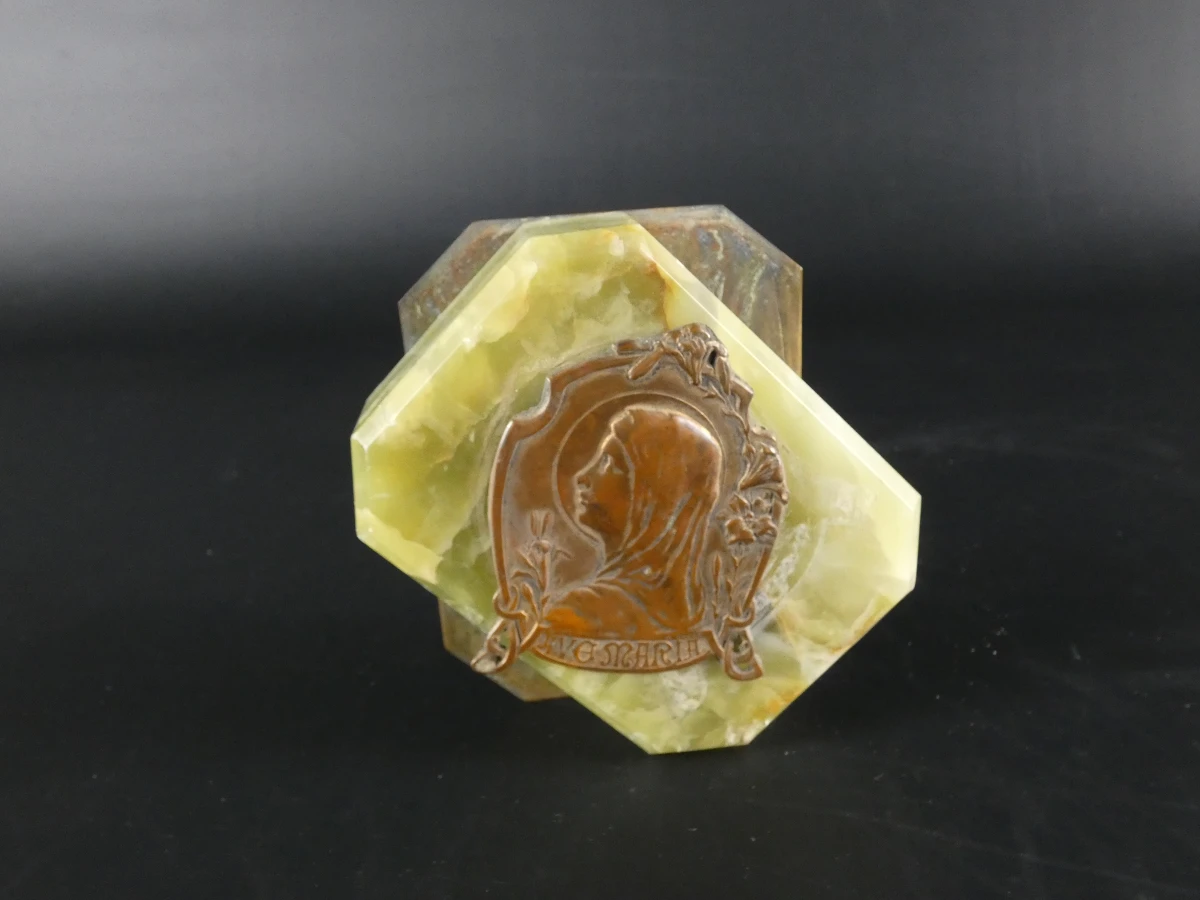 Set decoratieve onyx beeldjes en doosjes