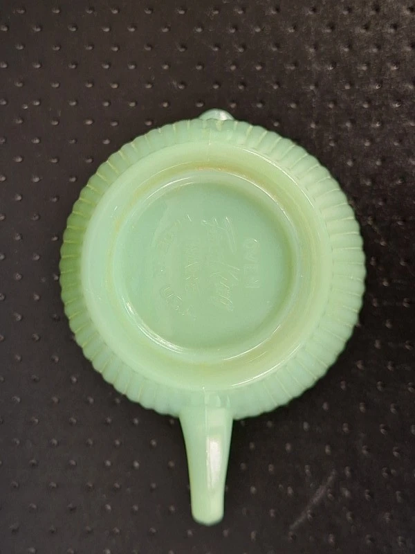 15-delig Vintage Fire-King Jadeite koffieservies - Anchor Hocking USA - groen melkglas - foto 21