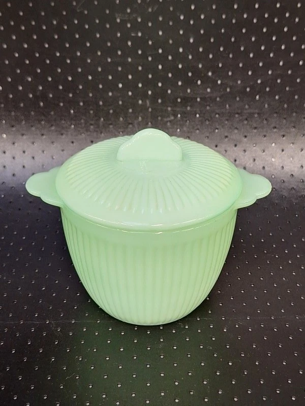 15-delig Vintage Fire-King Jadeite koffieservies - Anchor Hocking USA - groen melkglas - foto 18