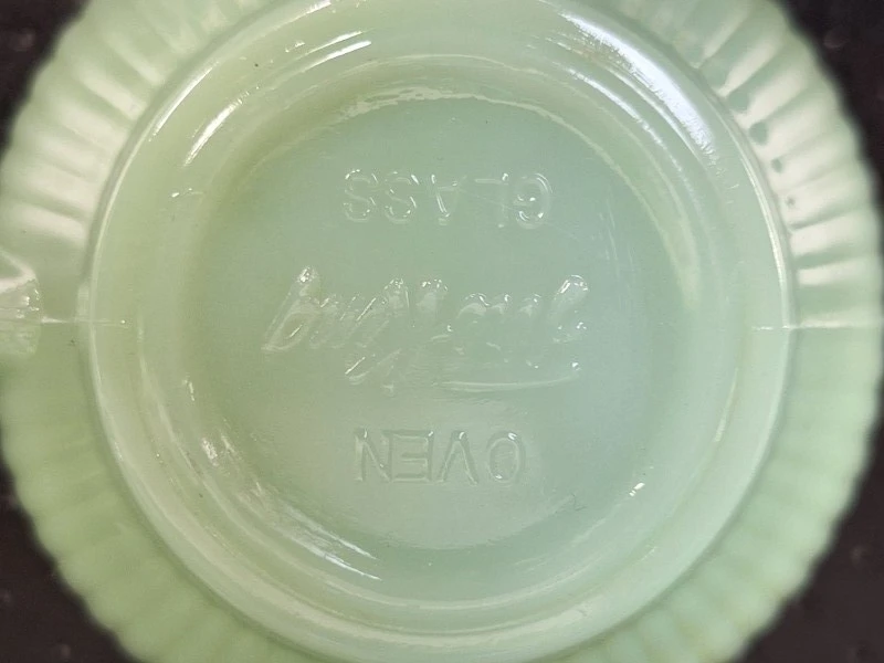 15-delig Vintage Fire-King Jadeite koffieservies - Anchor Hocking USA - groen melkglas - foto 10