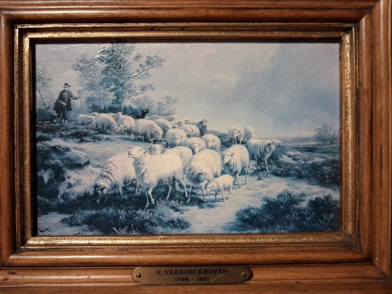 🎨 Sfeervol Pastorijlandschap met Schapen – In de stijl van Eugène Verboeckhoven - foto 2