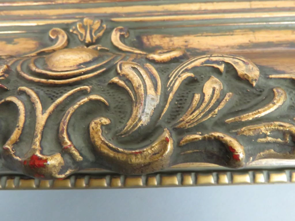 Antieke Houten Schilderijlijst met Goudaccenten