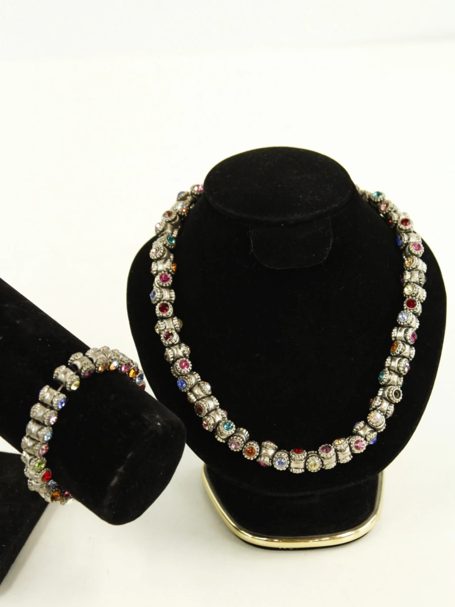 Rodrigo Otazu 'Barrel' sieradenset met Swarovski kristallen