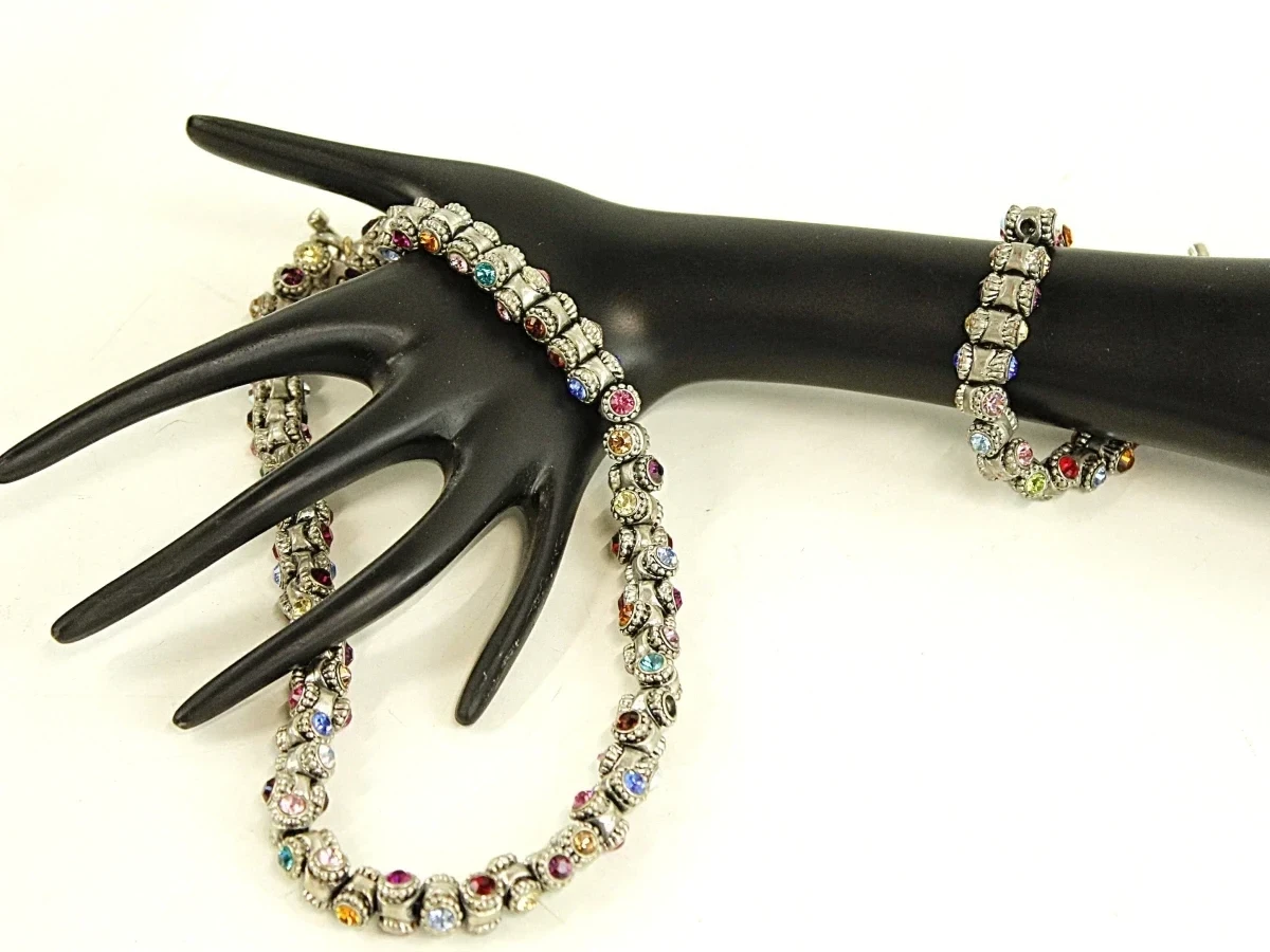 Rodrigo Otazu 'Barrel' sieradenset met Swarovski kristallen