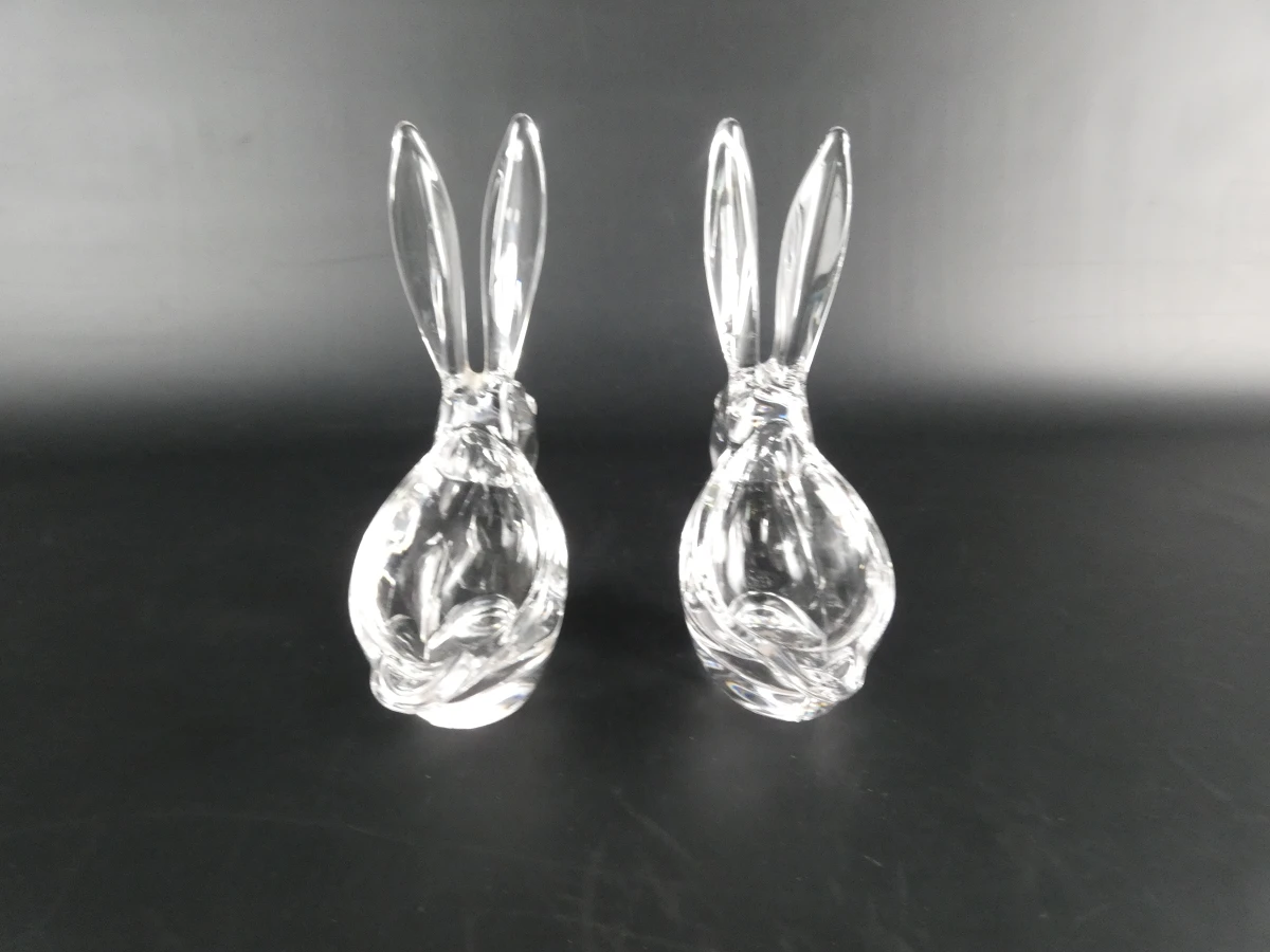 Set van 6 kristallen dierenschaaltjes van Vannes-le-Châtel