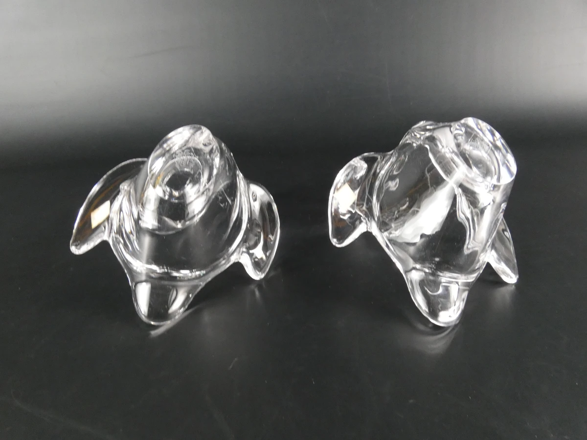 Set van 6 kristallen dierenschaaltjes van Vannes-le-Châtel